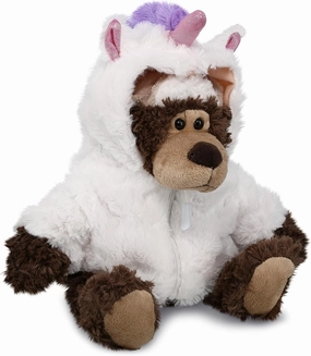DolliBu Grizzly Bear Unicorn Plush with Clothes Stuffed Animal Toy - Super Soft BearCorn Dress Up with Removable Plush Unicorn Outfit, Cute Fantasy Wildlife Gift - 10 Inches