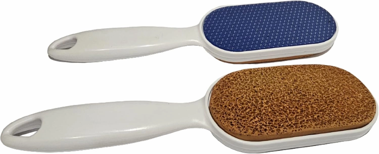 Dual Sided - Pumice Stone for Feet - Hard Skin Remover Glass Foot File - Terracotta Scrubber - Callus Remover - Dead Skin Remover - in Shower Foot Scrubber - Foot Rasp