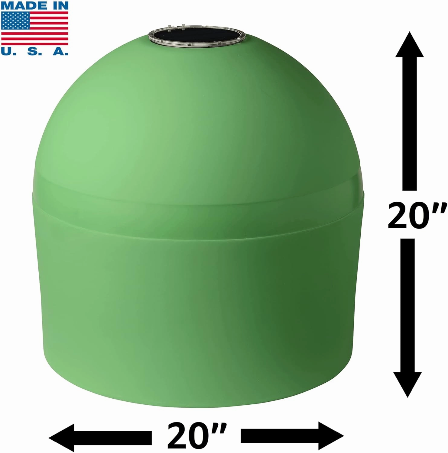 Dunn-Rite Solar Powered LED Nighttime Illuminating Full-Size Marker Buoy (Green)
