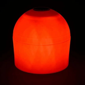 Dunn-Rite Solar Powered LED Nighttime Illuminating Full-Size Marker Buoy (Red)