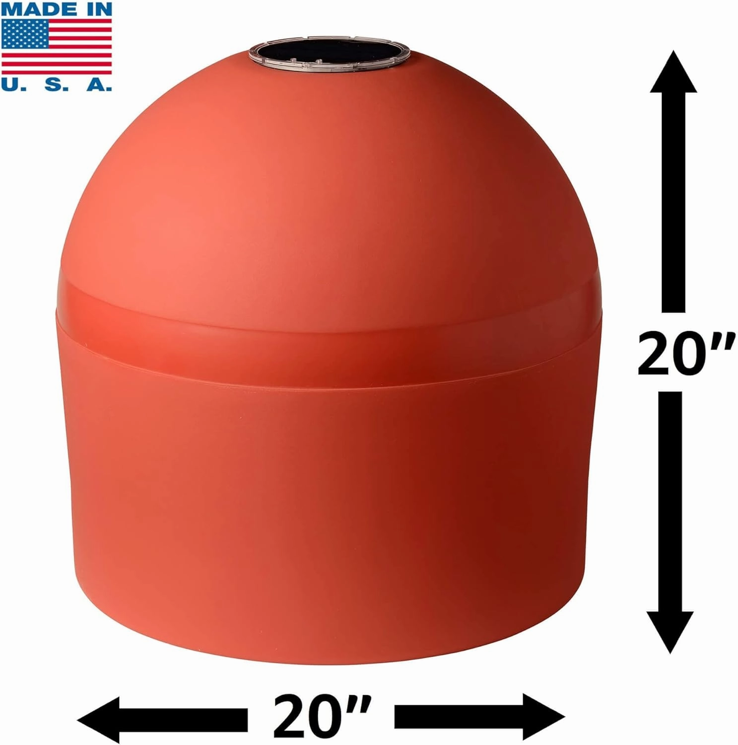 Dunn-Rite Solar Powered LED Nighttime Illuminating Full-Size Marker Buoy (Red)