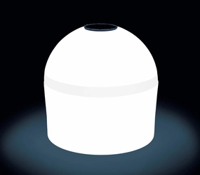 Dunn-Rite Solar Powered LED Nighttime Illuminating Full-Size Marker Buoy (White)