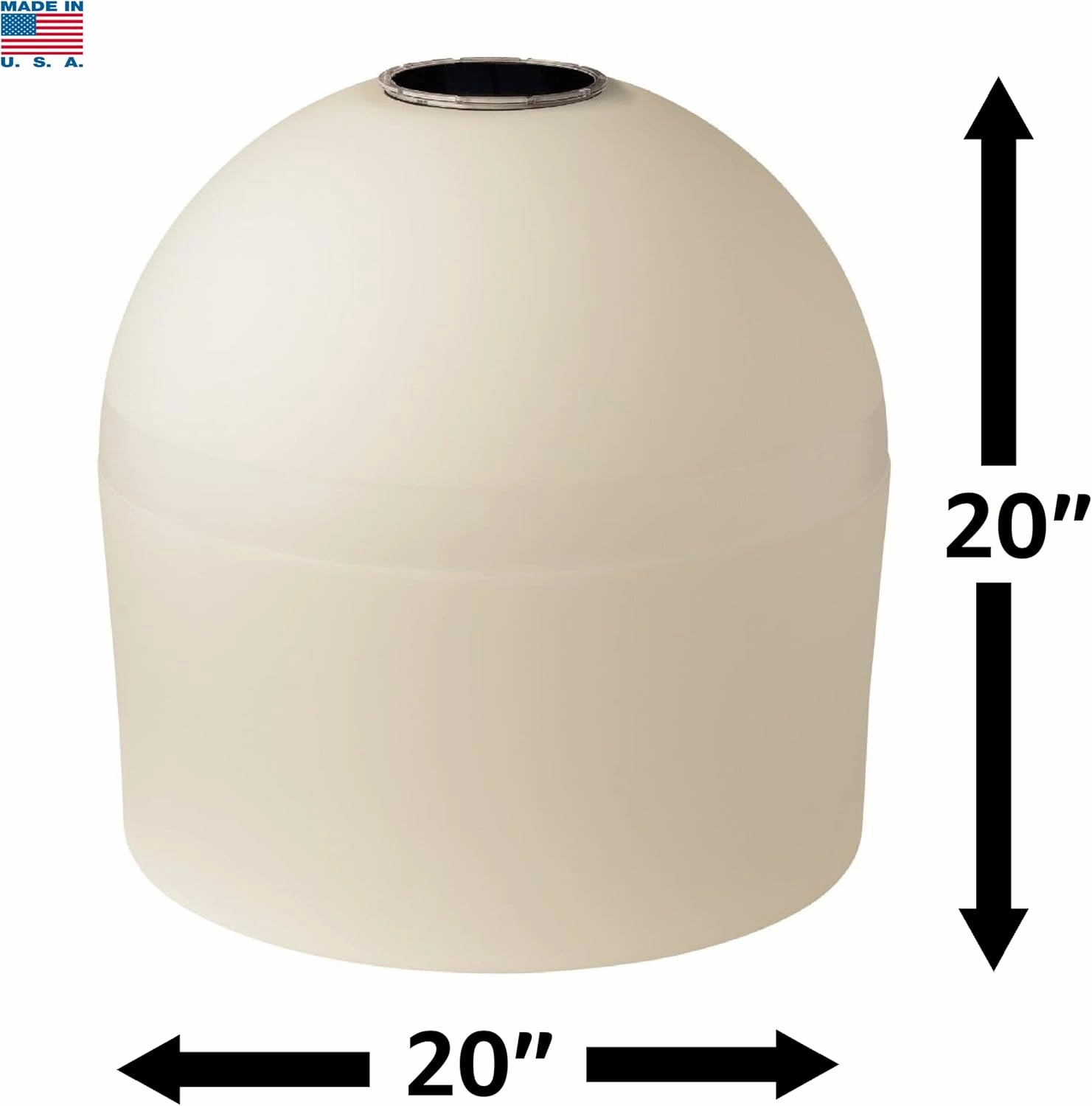 Dunn-Rite Solar Powered LED Nighttime Illuminating Full-Size Marker Buoy (White)
