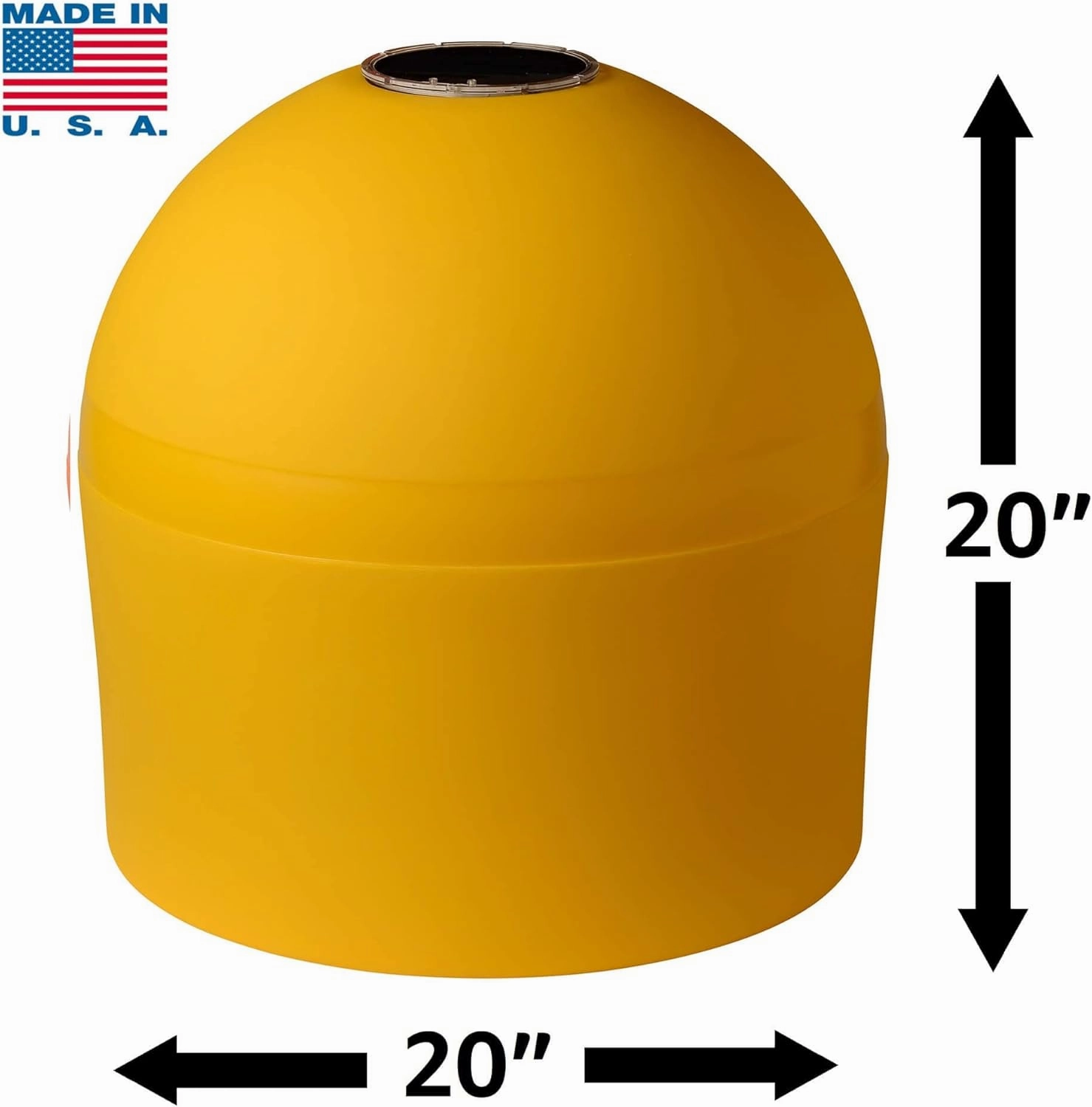 Dunn-Rite Solar Powered LED Nighttime Illuminating Full-Size Marker Buoy (Yellow)