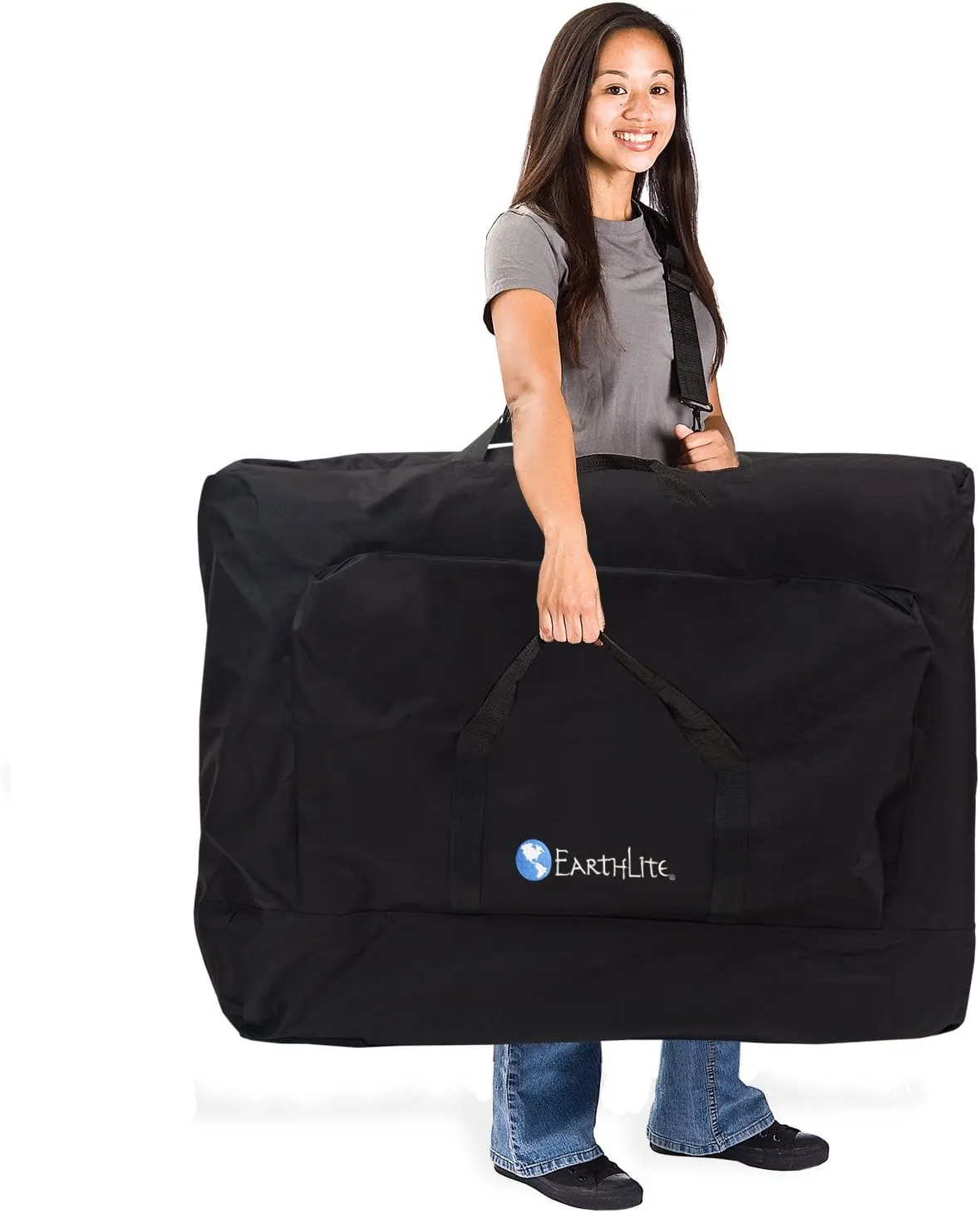 EARTHLITE Premium Portable Massage Table Package SPIRIT - Spa-Level Comfort, Deluxe Cushioning incl. Flex-Rest Face Cradle & Strata Face Pillow, Carry Case (30/32” x 73”) - Made in USA