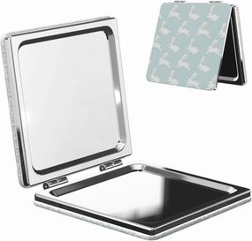 Easter Bunny Rabbit Small Makeup Mirror Portable Travel Cosmetic Mirror Folding Small Pocket Mirror