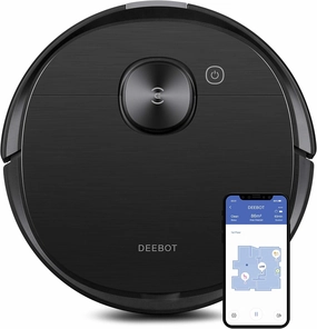 ECOVACS Deebot T8 AIVI Robot Vacuum Cleaner For Floors,Carpet, Vacumming and Mopping in One-Go, Laser Mapping, Smart AI Object Recognition, On-Demand Live Video, Custom Clean, 3  Hours of Runtime