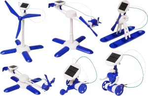 Edu-Toys 6-in-1 Solar Kit| Build 6 Solar Powered Models | No batteries | Sun Powered