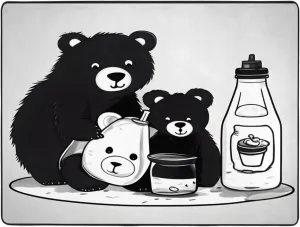 EkcoS Cute Milk Bottle Bear Large Area Rugs for Living Room, Super Soft Fluffy Modern Bedroom Rug,Soft Plush Furry Bedside Rug,(63x48in)
