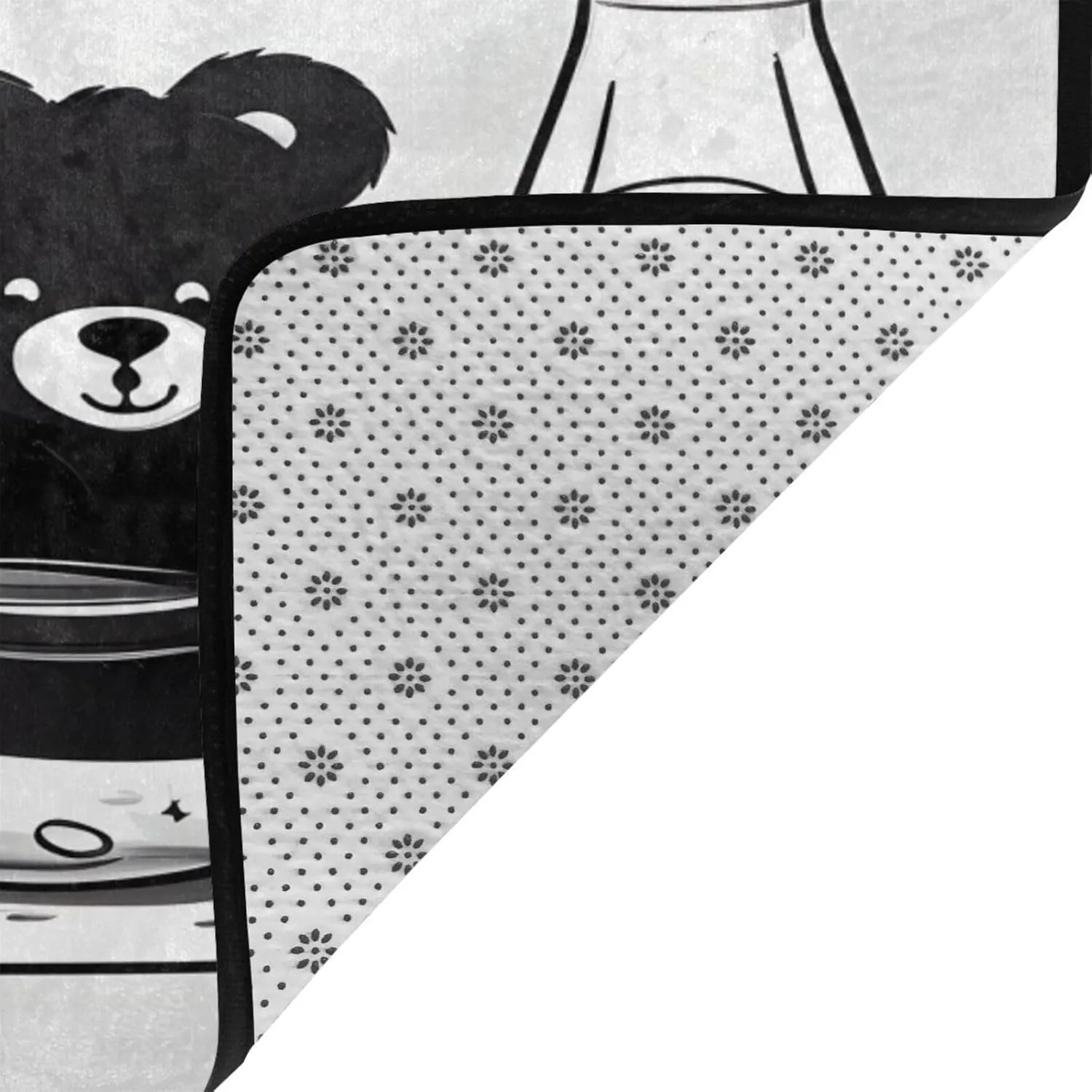 EkcoS Cute Milk Bottle Bear Large Area Rugs for Living Room, Super Soft Fluffy Modern Bedroom Rug,Soft Plush Furry Bedside Rug,(63x48in)