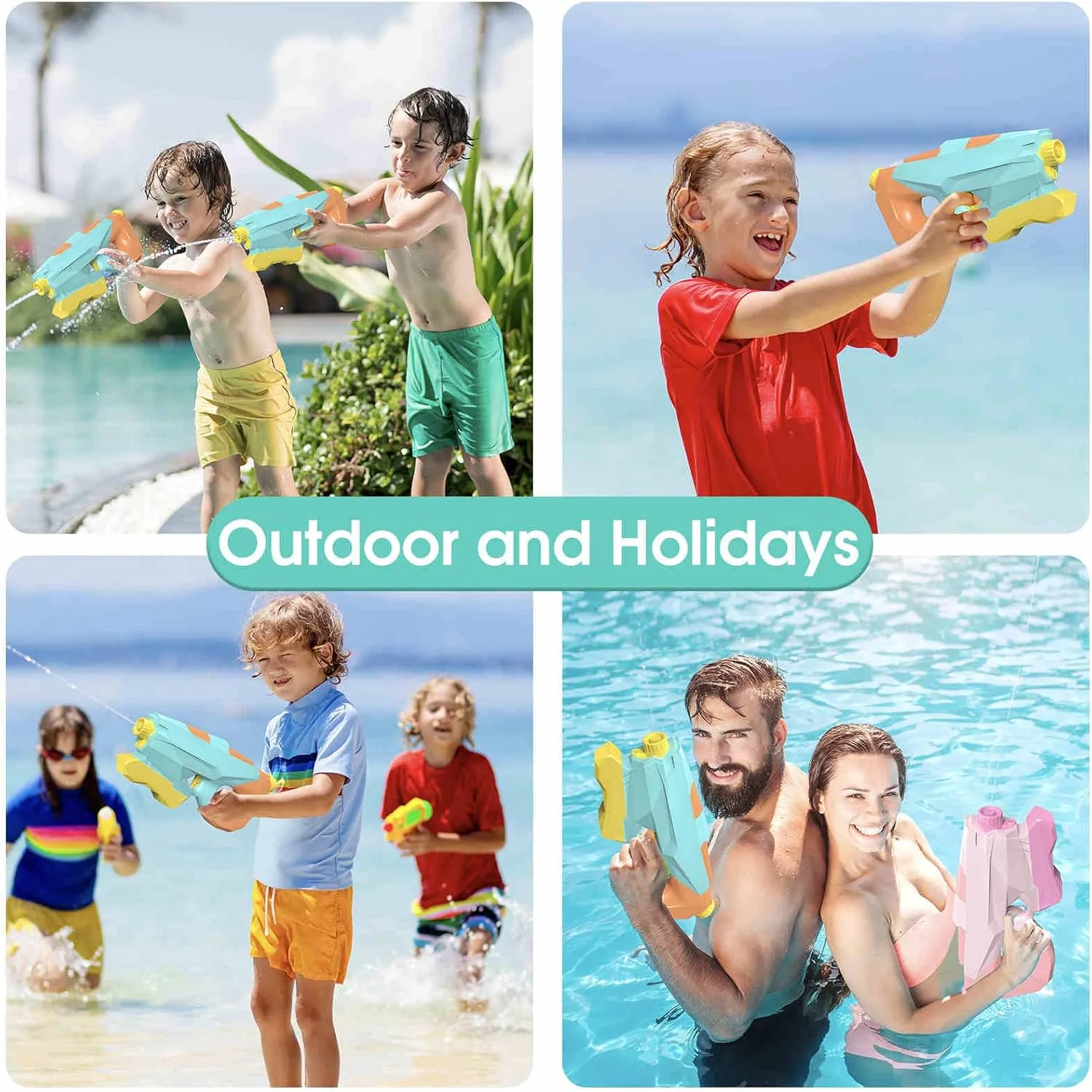 Electric Water Gun for Kids Adults, Automatic Squirt Guns with 28FT Range, Water Blaster for Pool Beach