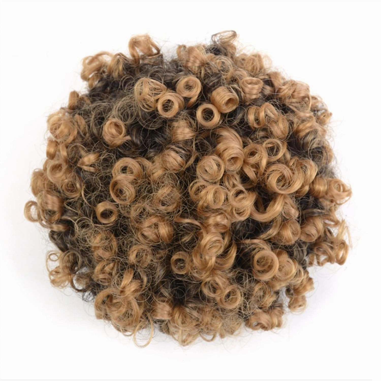 ENGENDER Hair Bun Women's Synthetic Hair Bun Afro Curly Shaggy Ponytail Extensions with Drawstring Shaggy Bun for Black Women Hair Piece(07)