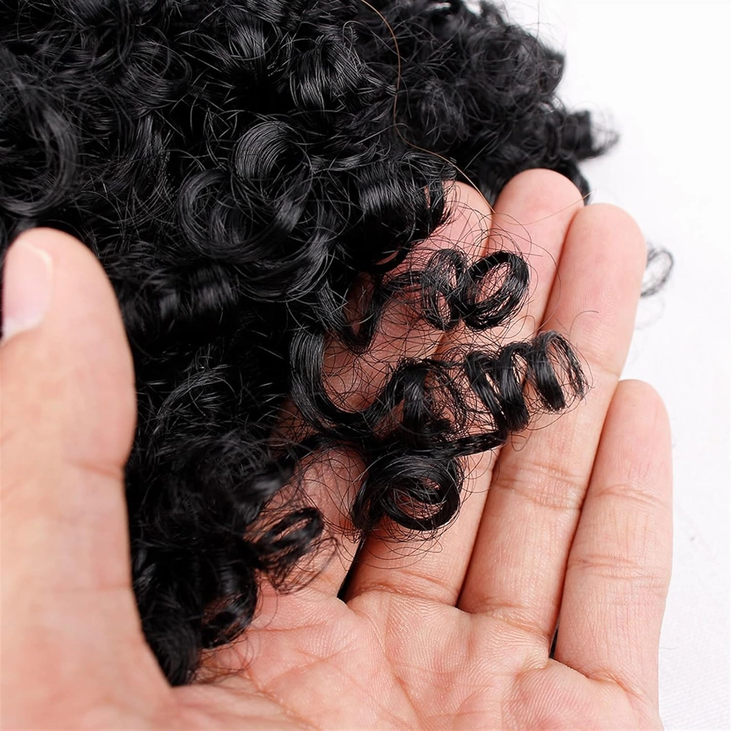 ENGENDER Hair Bun Women's Synthetic Hair Bun Afro Curly Shaggy Ponytail Extensions with Drawstring Shaggy Bun for Black Women Hair Piece(07)