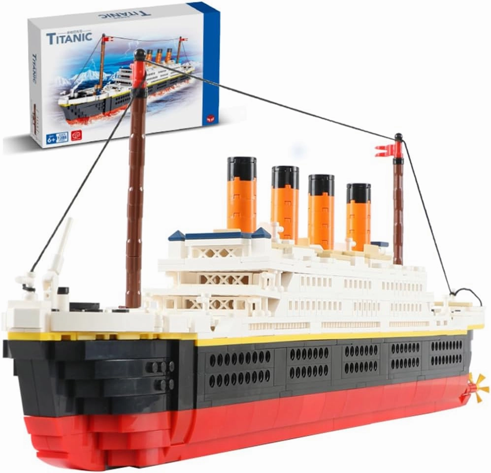 ENHANA Micro Mini Blocks Titanic Building Block Set Titanic Cruise Ship Model Building Kit Boat Bricks for Adults DIY Educational Toys Gifts for Kids Age of 6-12 Years 1288 Pieces