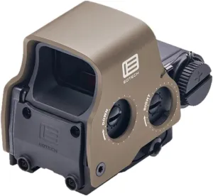 EOTECH HWS EXPS2 Holographic Red Dot Sight, 1 Dot Reticle, Black w/Tan Hood, EXPS2-0B/T