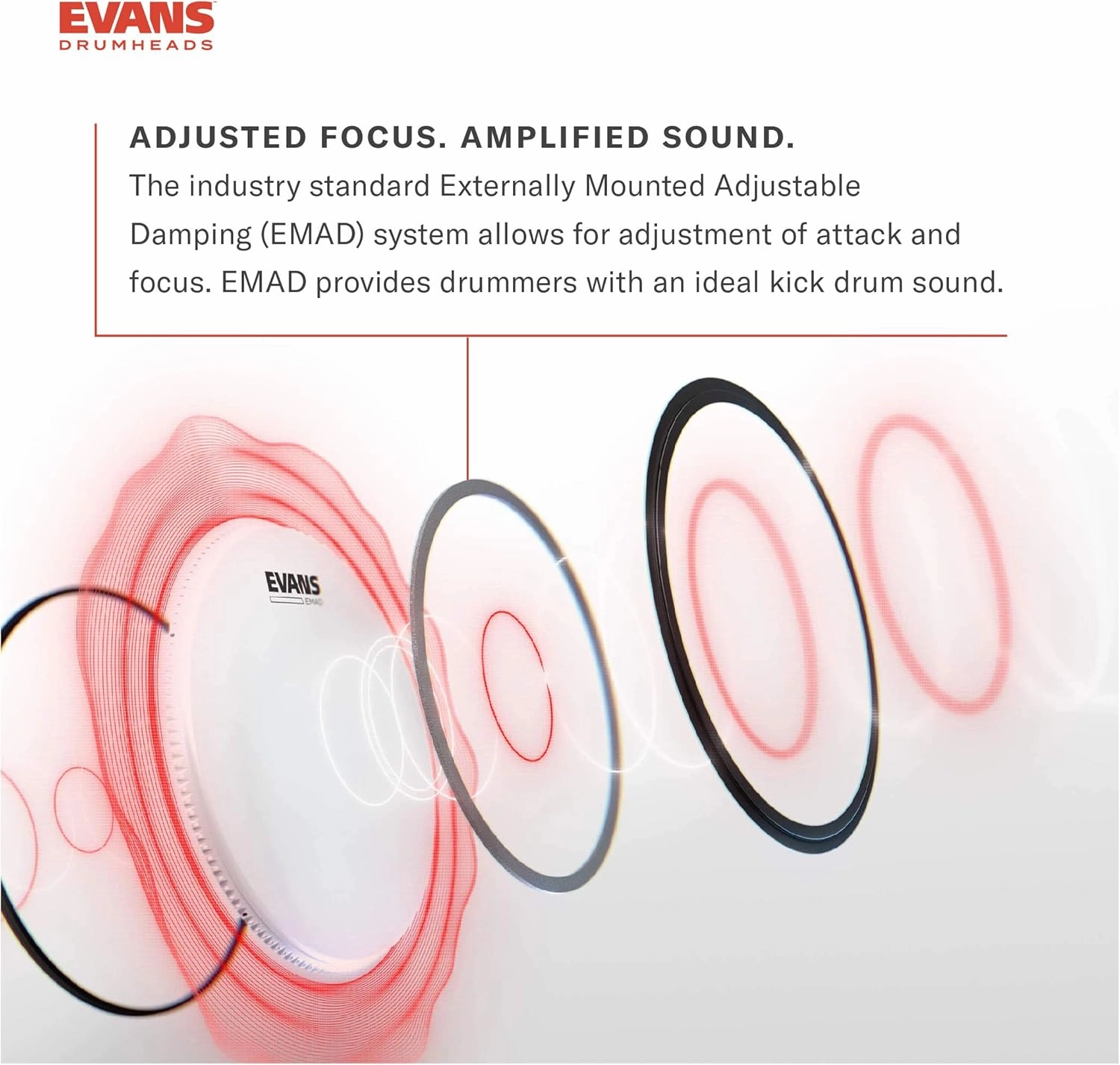 Evans EMAD Clear Bass Drum Head - 22 Inch