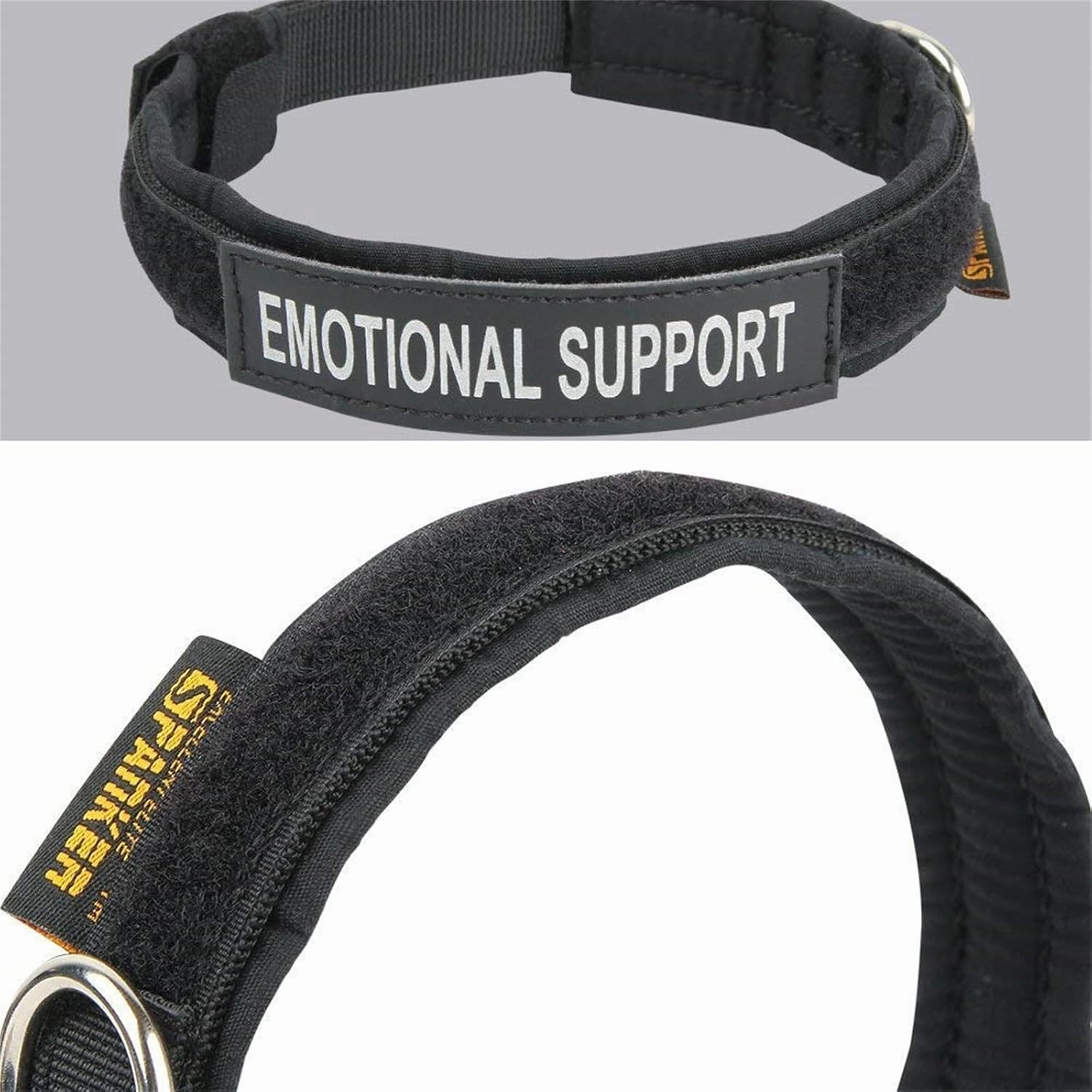 EXCELLENT ELITE SPANKER Nylon Puppy Dog Collar Adjustable Soft Padded Collar Heavy Duty Quick-Release Buckle Lightweight No-Choke for Small Medium Dogs(BLK,S)