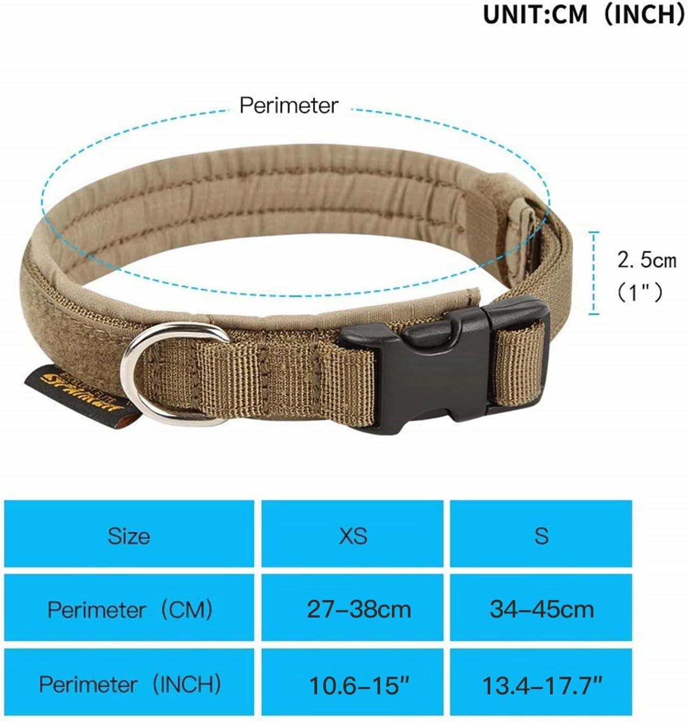 EXCELLENT ELITE SPANKER Nylon Puppy Dog Collar Adjustable Soft Padded Collar Heavy Duty Quick-Release Buckle Lightweight No-Choke for Small Medium Dogs(COB,XS)