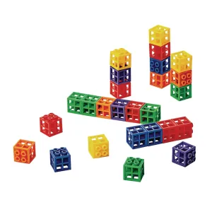 Excellerations .75 inch Grid Linking Cubes, 300 Pieces, in Storage Bin, Building Bricks, Blocks, Construction Toy, Manipulatives, Educational Toy, Ages 3 Years and Up