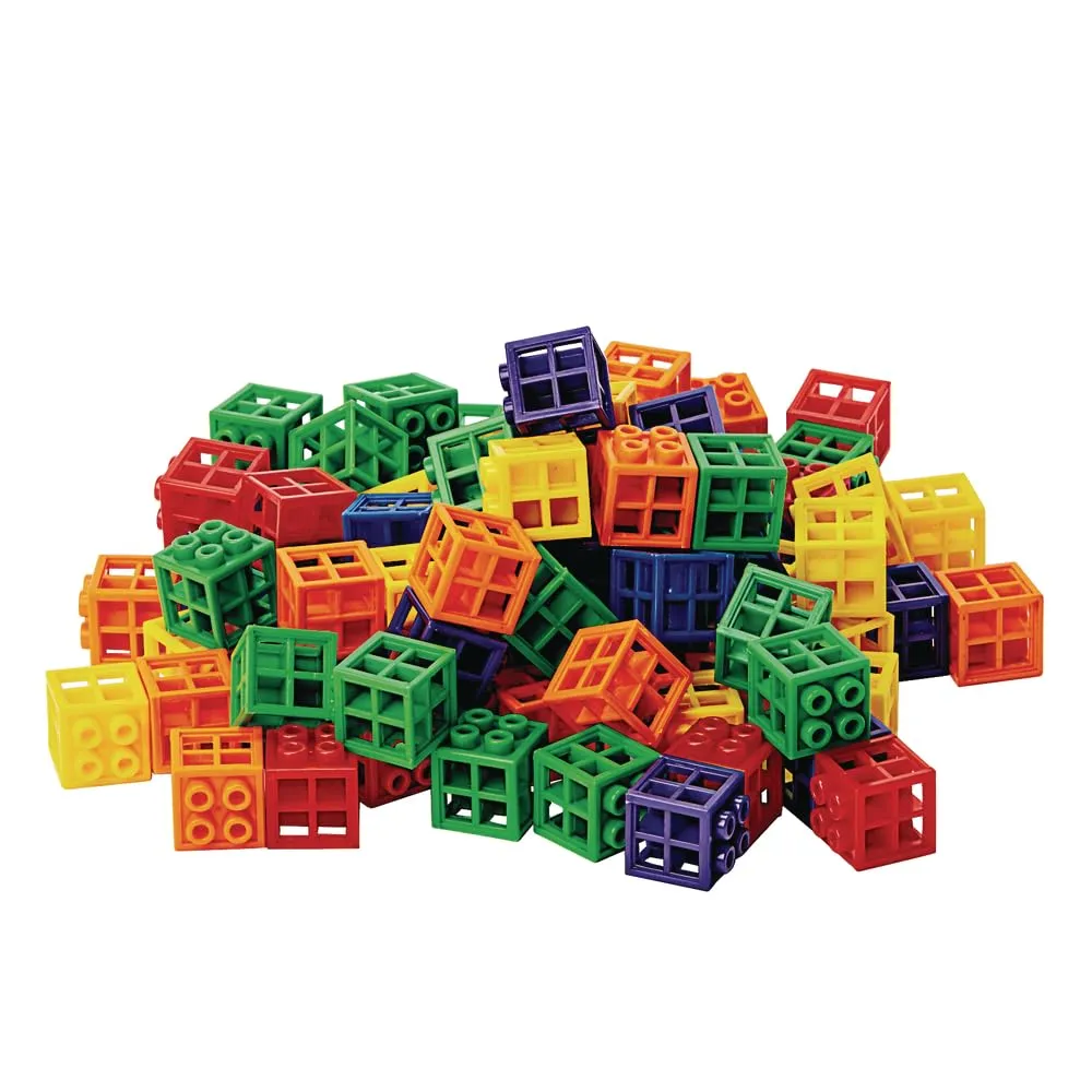 Excellerations .75 inch Grid Linking Cubes, 300 Pieces, in Storage Bin, Building Bricks, Blocks, Construction Toy, Manipulatives, Educational Toy, Ages 3 Years and Up