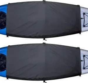 Explore Land Universal Kayak Cockpit Drape Waterproof Seal Cockpit Cover for Indoor and Outdoor 2 Pack - Large 60 x 29 inch, Black