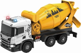 Extra Large Cement Mixer Toy Truck, Scania 20.5" Construction Toys with Light and Sound Friction-Powered Vehicle Car Toys for Toddler Boys Girls