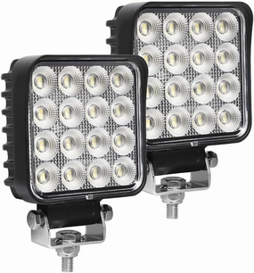 Exzeit 128W Led Equipments Work Lights Truck Trators Skid Steer Lights, 12800 Lumens Flood Light Led Work Lights for Excavator Grader Crawler Dozer Wheel Loader, 4.3 Inch, 12/24V