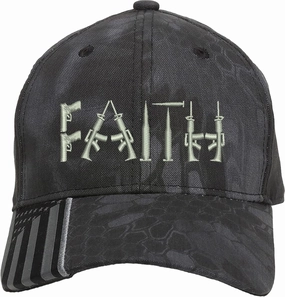 Faith Guns 2nd Amendment Embroidered Structured Adjustable One Size Fits All US Flag on Bill Hat