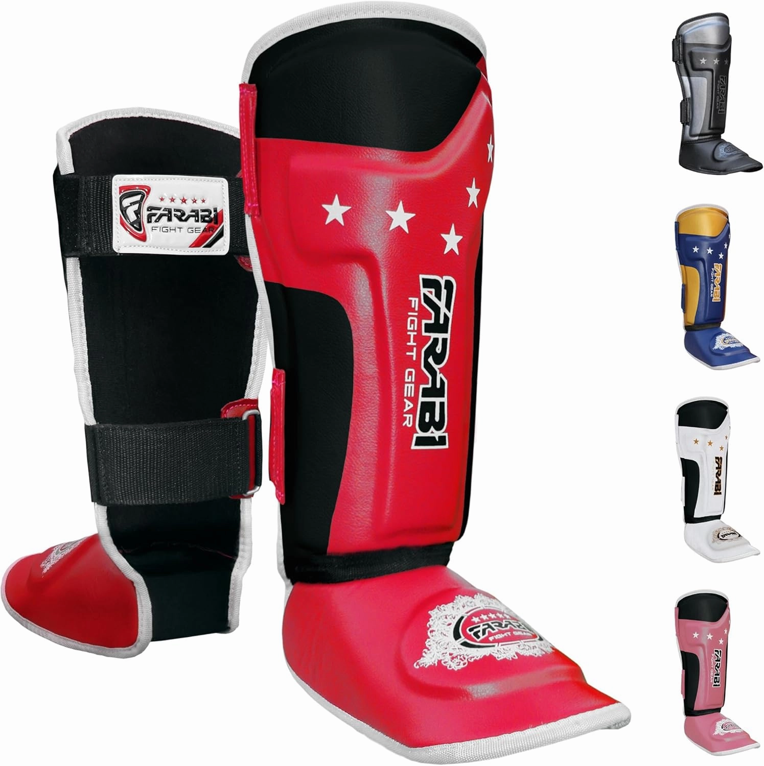 Farabi Sports Shin Instep Kids Junior MMA Kick Boxing Shin Guard Training Shin Protector Guards