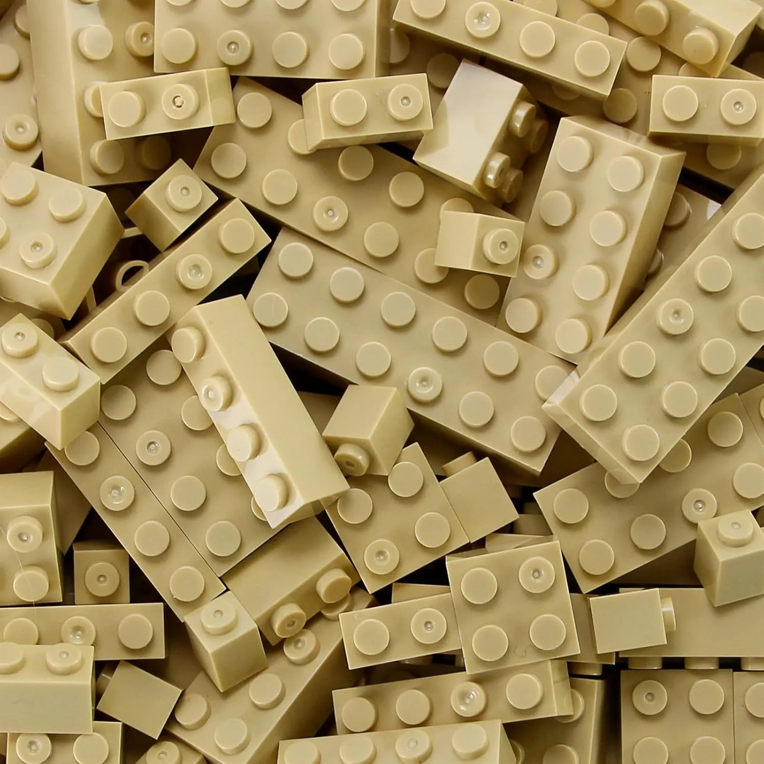 Feleph 310 Pieces Tan Bulk Bricks Sand Classic Building Creative Play Blocks Set Parts Toy Accessories Compatible with Major Brick Brands