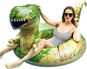 FindUWill 62'' Dinosaur Pool Floats, Inflatable Pool Floaties Swimming Rings Tube Pool Float Summer Beach Toys for Adults and Kids