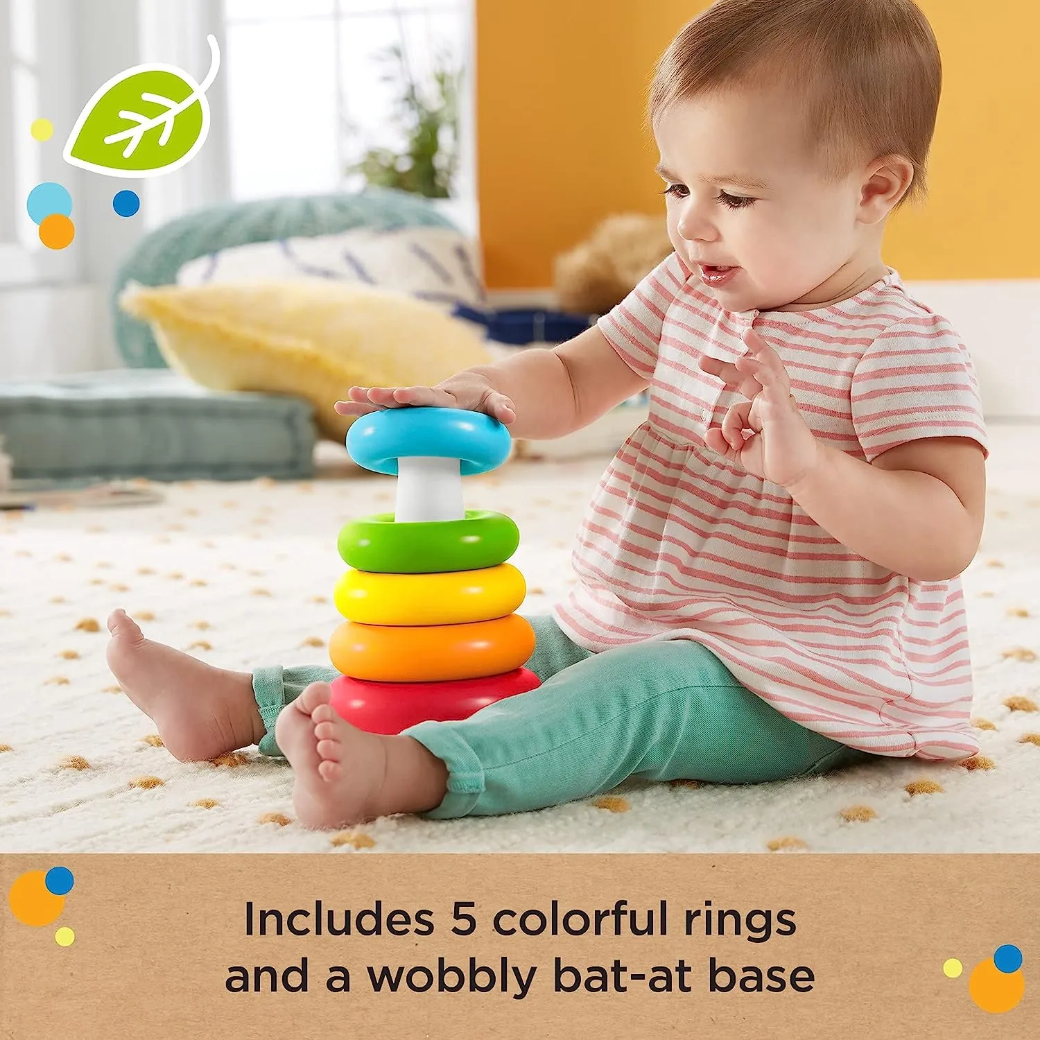 Fisher-Price Eco Rock A Stack Baby Toy