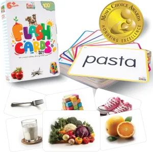 Flash Cards for Toddlers 1-3 100cards Preschool Learning Activities Baby Bath Flash Cards 6 to 12 Months Educational Flash Cards Word Flash Cards (Mom’s Choice Awards Recipient)