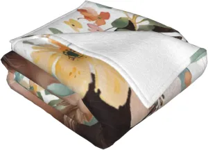 Fleece Throw Blanket Camp Plush Throw Blanket for Couch Sofa Bed Women Blanket (50"x40")