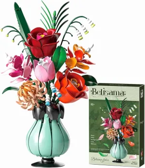 Flower Bouque Building Set with Vase, 566 PCS Wildflower Botanical Collection Building Block Toy, Artificial Flowers for Home Decor, Gift for Valentines’ Day Christmas Birthday