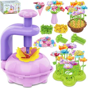 Flower Bouquets Toys, DIY Flower Make Toys Kits-Arts & Crafts Toys for Girls, Flowers Building Bouquet for 3 4 5 6 7 8 9 Year Old Girls STEM Educational Toy Preschool Kindergarten Toy for Kids Toddler