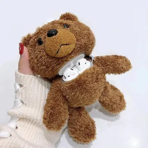Fluffy Teddy Bear AirPods Pro Case