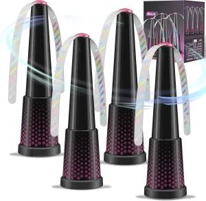 Fly Fans for Tables,Portable Fly Fan for Outdoor Indoor Table,Batteries Powered Food Fans with Holographic Blades,keep flies away for Picnic, Restaurant,Party, Kitchen,Camping, BBQ,4 Pack