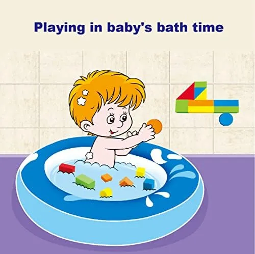 Foam Building Blocks for Toddlers 2-4, 41 Pieces EVA Soft Stacking Blocks, Baby Bath Foam Toy Set, Early Learning Construction Toys & Gifts for Kids, Boys & Girls 18  Months