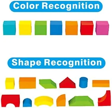 Foam Building Blocks for Toddlers 2-4, 41 Pieces EVA Soft Stacking Blocks, Baby Bath Foam Toy Set, Early Learning Construction Toys & Gifts for Kids, Boys & Girls 18  Months