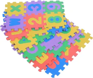Foam Mat Floor Tiles, Kids Puzzle Exercise Play Mat Children Foam Padding Cushioned Rug Flooring Gym Colorful Mats Interlocking Letters Numbers Toy Toddler Infant Baby Girls Boys Yoga Playrooms 36pcs
