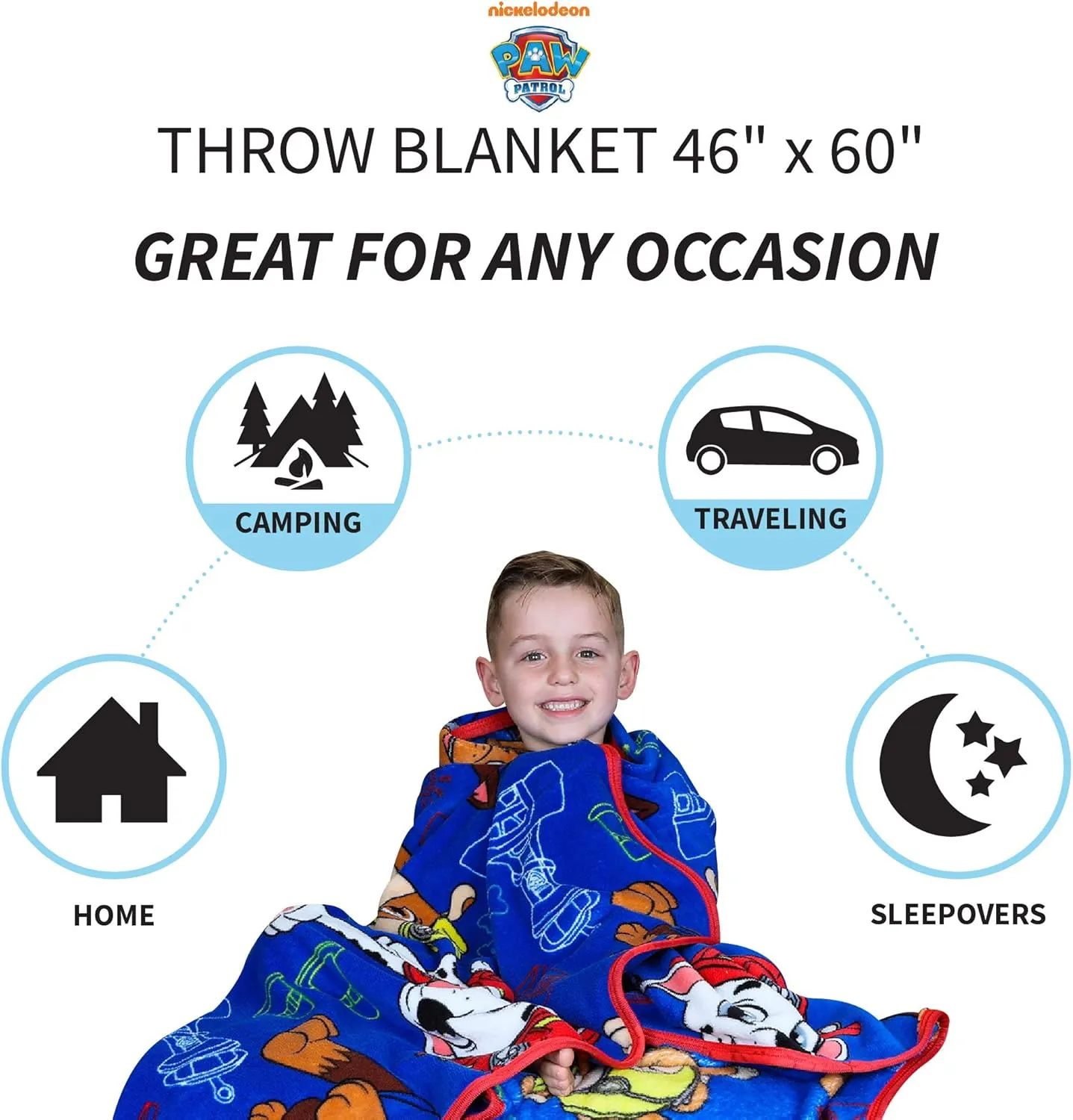 Franco Kids Bedding Super Soft Plush Throw Blanket, 46 in x 60 in, Paw Patrol