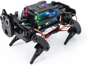 FREENOVE Robot Dog Kit for ESP32-WROVER CAM (Included), Dual-core 32-bit 240 MHz Microcontroller, Walking, Camera, Touch Sensor, Ultrasonic Ranging, Buzzer, RGB LED, Servo, App