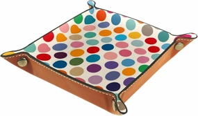 Fun Colorful Spots Stacking Jewelry Organizer Trays, Desk Drawer Organizer Tray for Earrings, Bracelets, Rings, and More, Small and Versatile