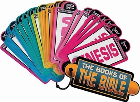 Fun Express Multicolored Books of The Bible Information Cards Set - 12 Pieces - 6.5" x 2.5" - Engaging Educational Tools for Kids' Learning and Fun