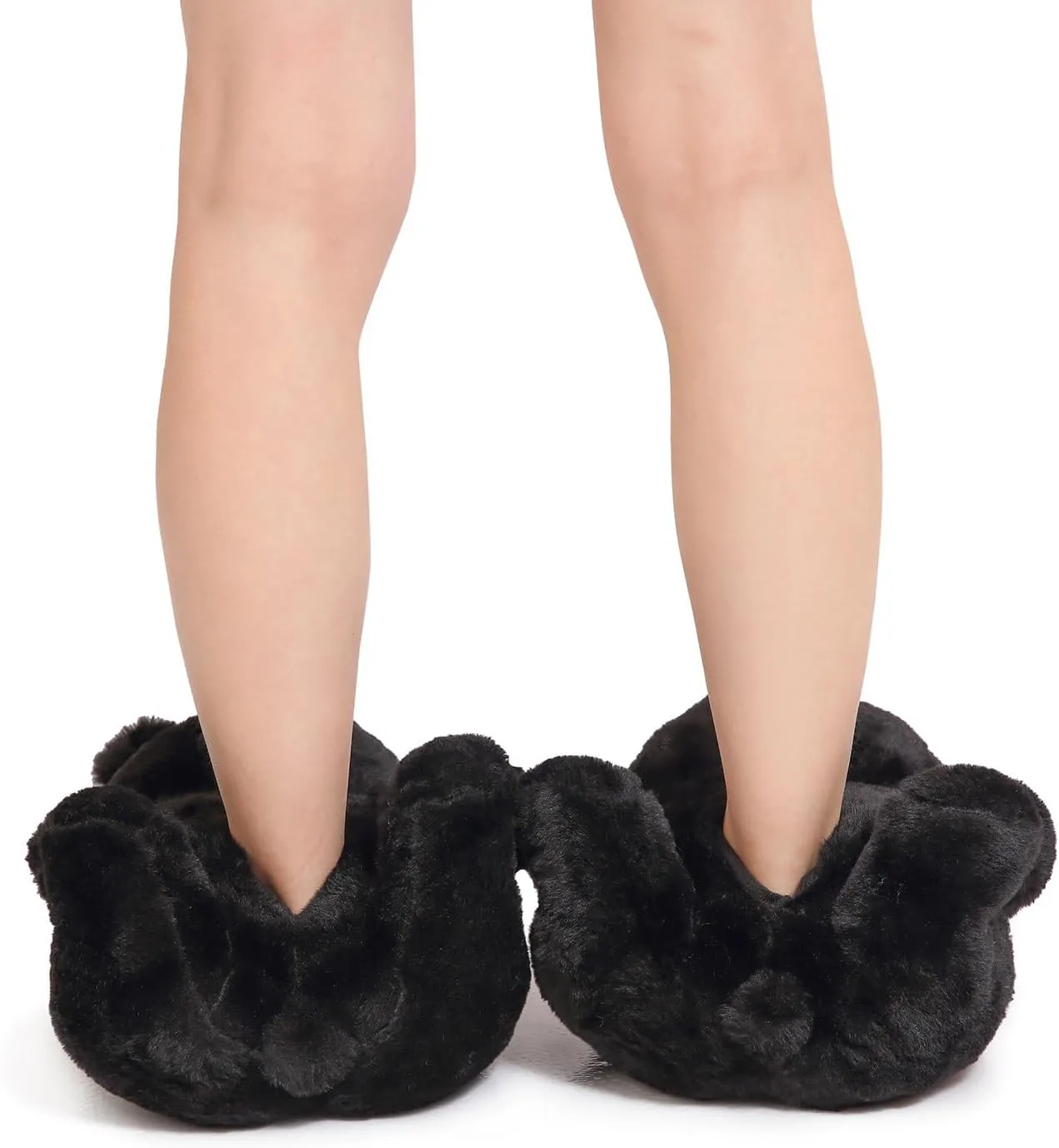 Fuzzy Women's Indoor Cozy Slippers,Cute Teddy Bear Slippers Trendy Funny Animal Slippers,Fun Birthday Gifts House Slippers Fluffy Soft Comfy Slippers for Women Mom Teen Girls Men