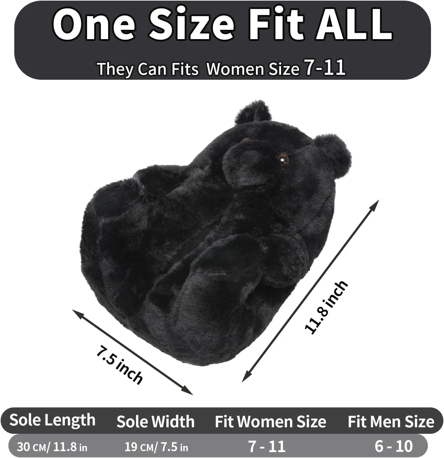 Fuzzy Women's Indoor Cozy Slippers,Cute Teddy Bear Slippers Trendy Funny Animal Slippers,Fun Birthday Gifts House Slippers Fluffy Soft Comfy Slippers for Women Mom Teen Girls Men