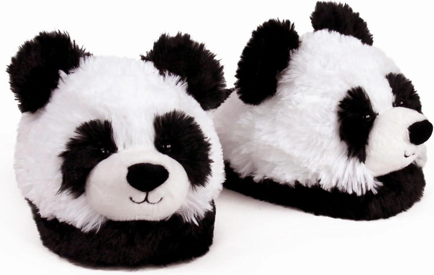 Fuzzy Panda Slippers for Women and Men - Fluffy Plush Panda Bear Slippers for Adults