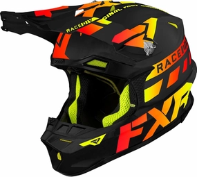 FXR Blade Race Division Helmet 2025 (Black/Inferno - Large)