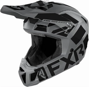 FXR Clutch Evo LE Helmet Open Face Stainless Steel Double D-Ring Steel/Black - FMVSS 218